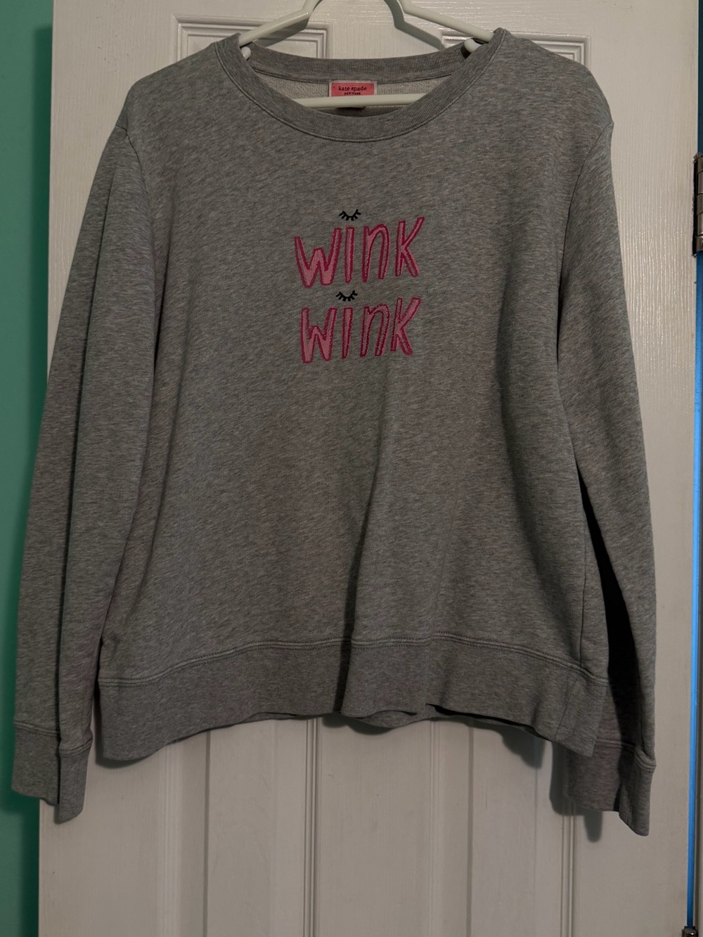 kate spade Gray Sweater with Pink Label